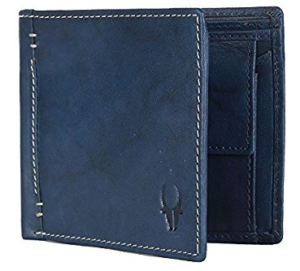 WildHorn Washed Blue Antique Soft Genuine Leather Wallet