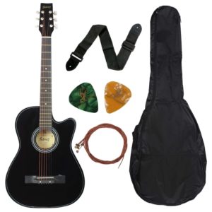 Amazon - Buy Juârez Acoustic Guitar, 38 Inch Cutaway, 038C with Bag, Strings, Pick and Strap, Black at Rs 2,199