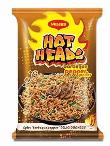 Maggi Hotheads Noodles, Barbeque Pepper, 71g (Pack of 10) at Rs.148