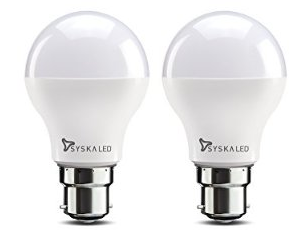 Syska B22 5-Watt LED Bulb (Pack of 2, Cool Day Light) 