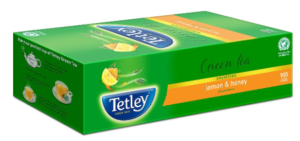 Tetley Green Tea, Lemon and Honey, 100 Tea Bags