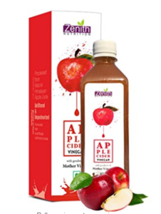 Zenith Nutrition Apple Cider Vinegar ( Raw, Unpasteurized with lots of Mother Vinegar) - 500 ml