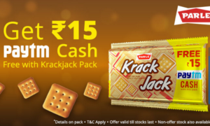 buy krackjack biscuits worth Rs 25 and get free paytm cash of Rs 15