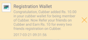 cubber app Rs 10 credit for free