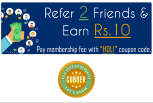 cubber app refer 2 friends and get Rs 10 for free