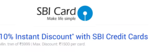 sbi cards get 10 instant discount on flipkart electronics sale