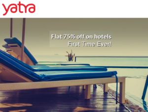 yatra app get 75 discount on hotel booking