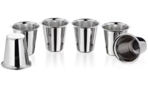 Bhalaria Glass Set (140 ml, Steel, Pack of 6) at Rs.129