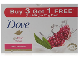 Dove Revive Beauty Bathing Bar, 3x100g with Free Revive Beauty Bathing Bar, 75g at Rs.85