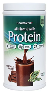 HealthViva Plant & Milk Protein with 27 Vitamins and Minerals, Natural, PDCASS=1.0 (Chocolate)- 400g