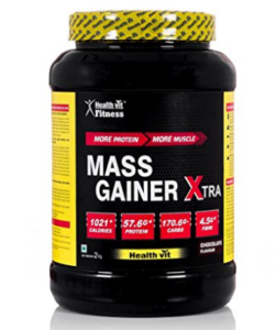 Healthvit Fitness Mass Gainer Xtra Chocolate Flavour (2KG4.4lbc) at Rs.1,200