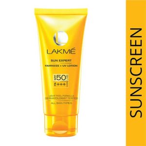 Lakme Sun Expert SPF 50 PA Fairness UV Sunscreen Lotion 50 ml Rs 120 only amazon