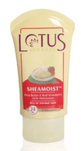 Lotus Herbal Sheamoist Shea Butter and Real Strawberry 24 hour Moisturiser, 60g