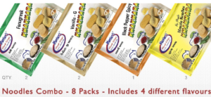 Maniarrs Khakhara Noodles Combo (8 Packs, 4 Flavors, 360 Gm)