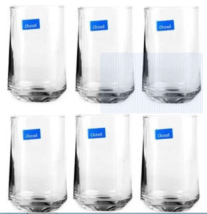 Ocean Patio Glass Set (290 ml, Clear, Pack of 6) for Rs.199