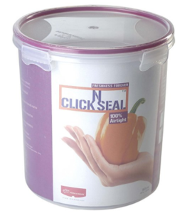 Princeware Click N Seal Canister, 3.82 Litres, Violet at Rs.222