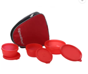 Signoraware Sleek Lunch with Bag 3 Containers Lunch Box  (700 ml) at Rs.229