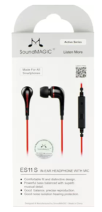 SoundMagic ES11S Wired Headset With Mic (Red)