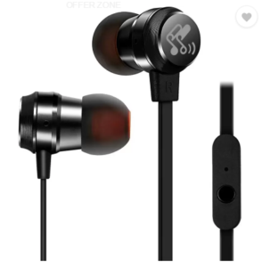 SoundPEATS M20 In-Ear Headphones Ergonomic Comfort-Fit Earphones Stereo Earbud Headphones rophone Wired Headset With Mic (Black) for Rs.599
