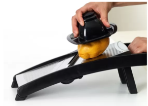 Wonderchef Mandoline Stainless Steel, Plastic Potato Slicer (Black)