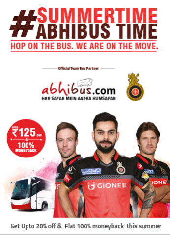 abhibus summer offer upto Rs.125 discount and flat 100% money back