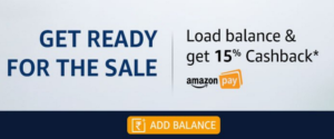 amazon great indian sale get 15 cashback on loading amazon pay balance