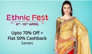 paytm ethnic fest sarees