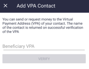 phonepe app add VPA contact