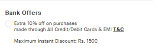 snapdeal flat 10% off 1