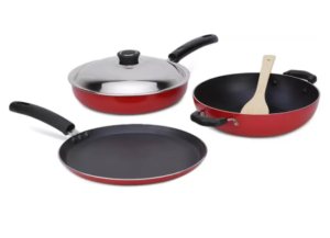 Anjali Cookware Set (PTFE (Non-stick), 4 - Piece) at Rs.266