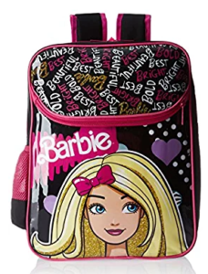 Barbie Pink and Black Children's Backpack (MBE - MAT039)