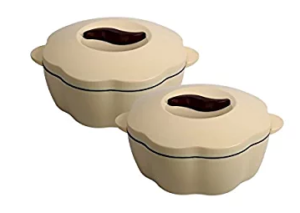 Cello Ornel Plastic Casserole Gift Set, 850ml, Set of 2, Mop Brown