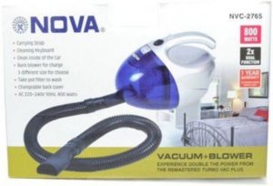 Nova NVC-2765 Dry Vacuum Cleaner (Blue, Silver) at Rs 1495 only flipkart big10 sale