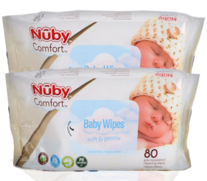 Nuby Comfort Baby Wipes (80 Sheets) - Pack of 2
