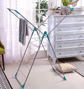 Pepperfry Buy Peng Essentials Steel White Green Naples Cloth Drying Stand