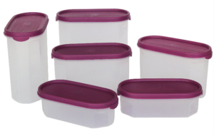 Princeware Modular Plastic Container Set, 6-Pieces, Violet
