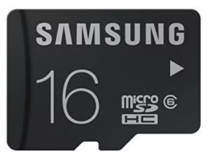 Samsung MB-MA16D MicroSDHC 16GB Class 6 Memory Card (Black)