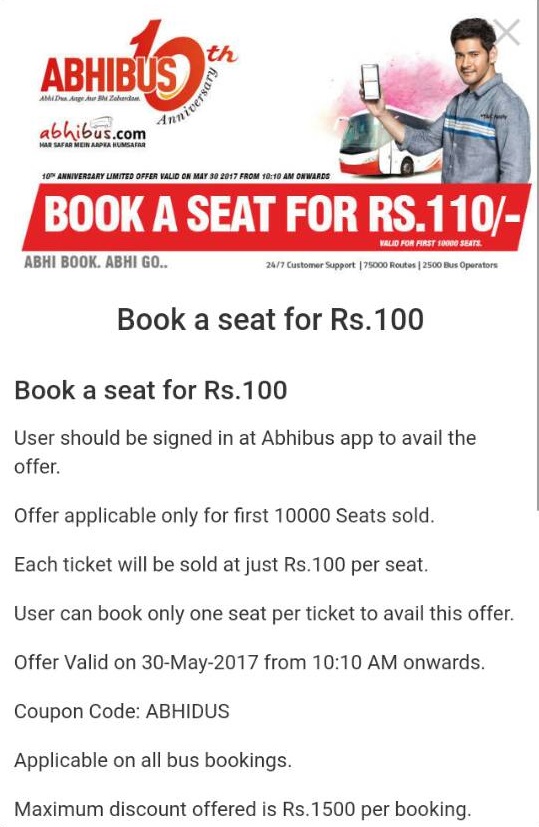 abhibus bus book a seat for rs.100