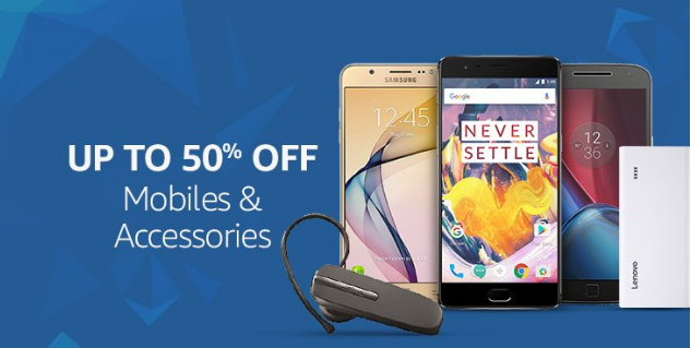 amazon great indian sale upto 50% off on mobiles and accessories