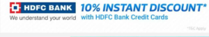 hdfc bank 10 instant discount in flipkart big10 sale
