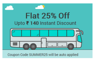 railyatri bus booking flat 25% off upto Rs.140