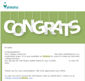 shiksha review approved