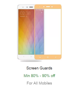 tempered screen protectors for mobile phones at Rs 190 80 off