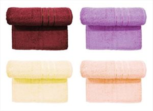 Amazon- Buy Bombay Dyeing Flora Ladies Size 400 GSM Cotton Bath Towel Set of 4 Pcs for Rs 499