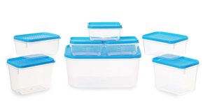 Amazon- Buy All Time Plastics Polka Container Set, Set of 8, Blue for Rs 99
