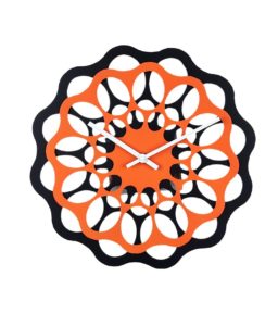 Amazon- Buy Basement Bazaar Designer MDF Wall Clock (30cm x 30cm,Orange) for Rs 444