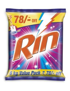 Amazon- Buy Rin Detergent Powder - 6 kg for Rs 369