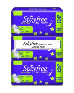 Amazon- Buy Stayfree Dry Max All Night Pads