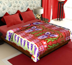 Amazon- Buy Story@Home Coral Collection Soft Printed Fleece Polyester Double Bed Blanket