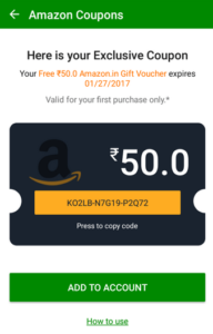 Amazon Xender Free Rs 50 gv 1